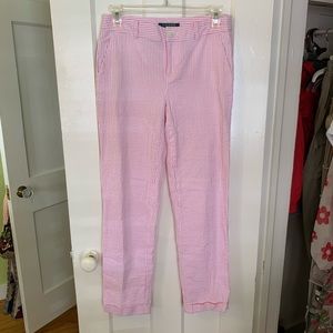 Pink Seersucker Ralph Lauren Pants